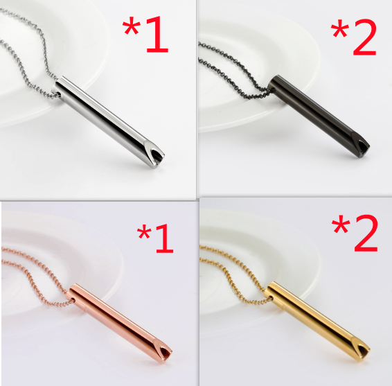Breathing Necklace Adjustable Stainless Steel Decompression Jewelry