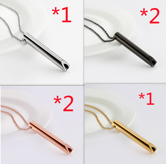 Breathing Necklace Adjustable Stainless Steel Decompression Jewelry