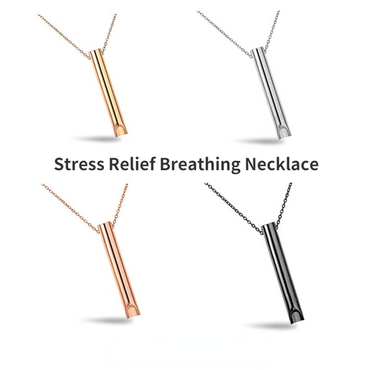 Breathing Necklace Adjustable Stainless Steel Decompression Jewelry