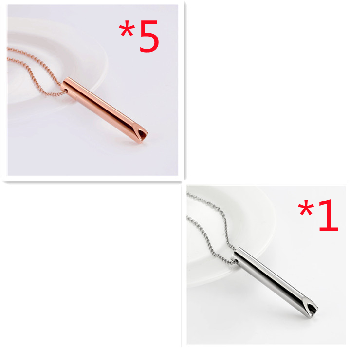 Breathing Necklace Adjustable Stainless Steel Decompression Jewelry