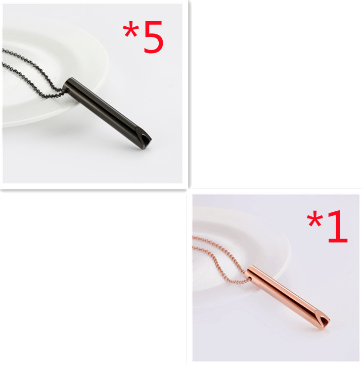 Breathing Necklace Adjustable Stainless Steel Decompression Jewelry