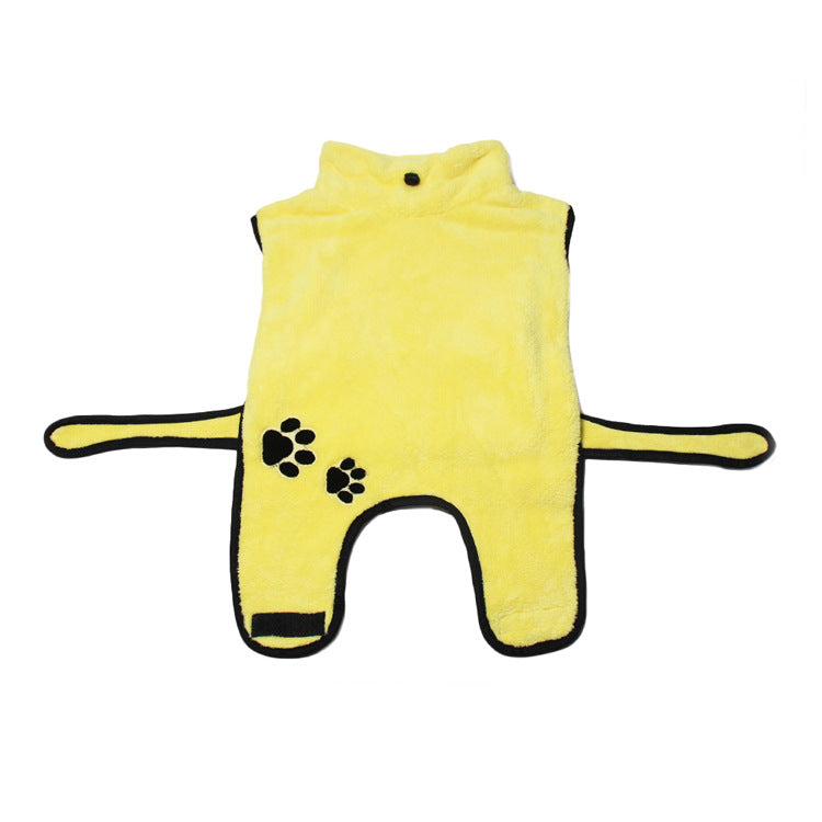 Soft Absorbent Coral Fleece Pet Bathrobe Pajamas