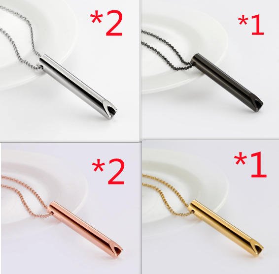 Breathing Necklace Adjustable Stainless Steel Decompression Jewelry