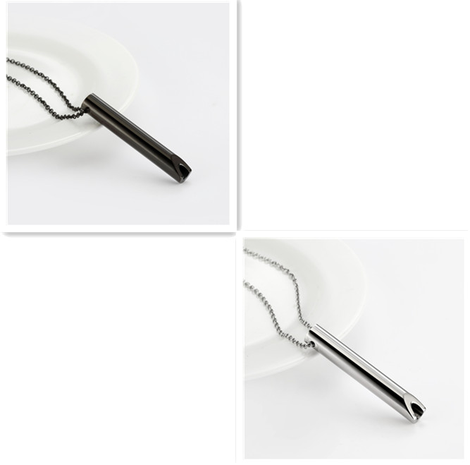 Breathing Necklace Adjustable Stainless Steel Decompression Jewelry