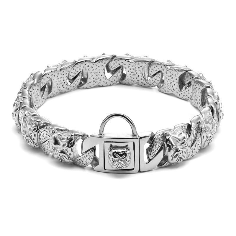 Titanium Stainless Steel Bull Dog Full Head Collar