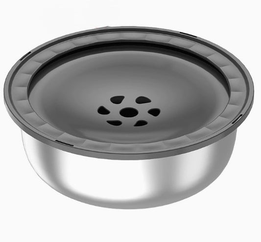 Stainless Steel Large Pet Water Bowl with Splash Guard