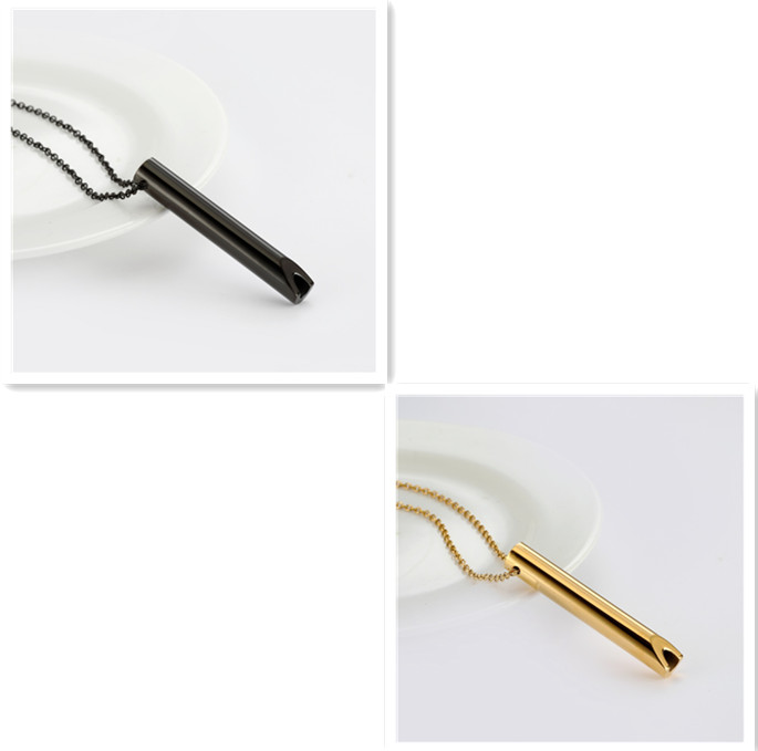 Breathing Necklace Adjustable Stainless Steel Decompression Jewelry