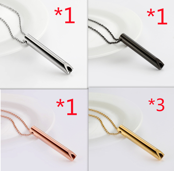 Breathing Necklace Adjustable Stainless Steel Decompression Jewelry