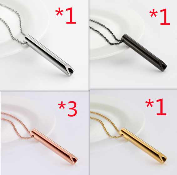 Breathing Necklace Adjustable Stainless Steel Decompression Jewelry