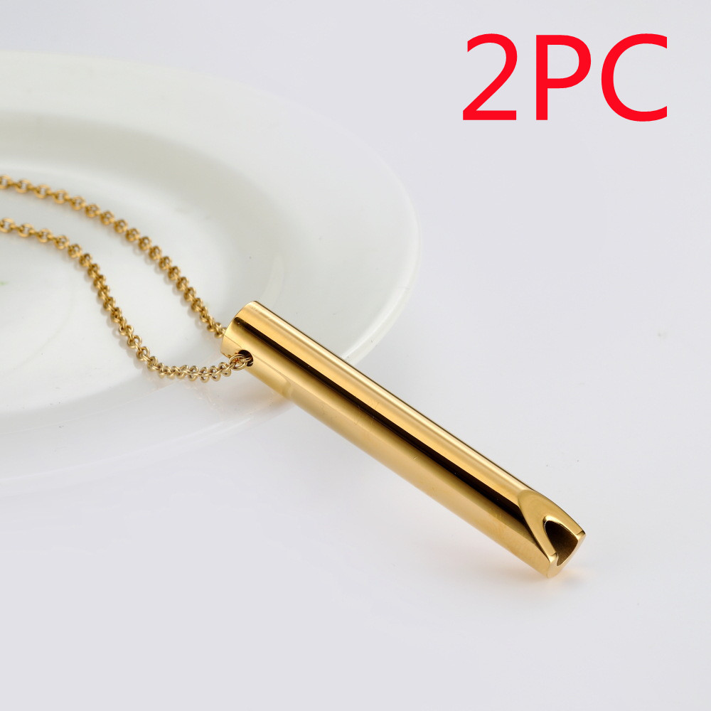 Breathing Necklace Adjustable Stainless Steel Decompression Jewelry