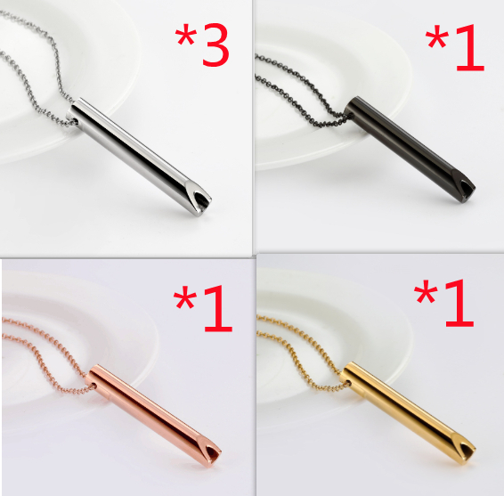 Breathing Necklace Adjustable Stainless Steel Decompression Jewelry