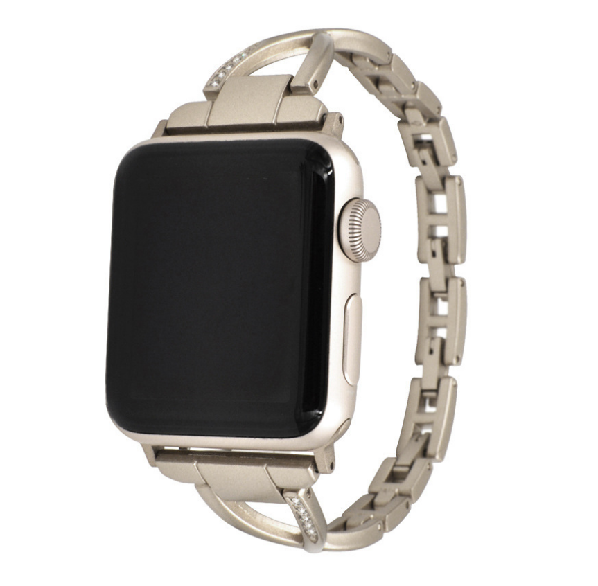 Apple Watch Band X-Type Stainless Steel with Diamonds