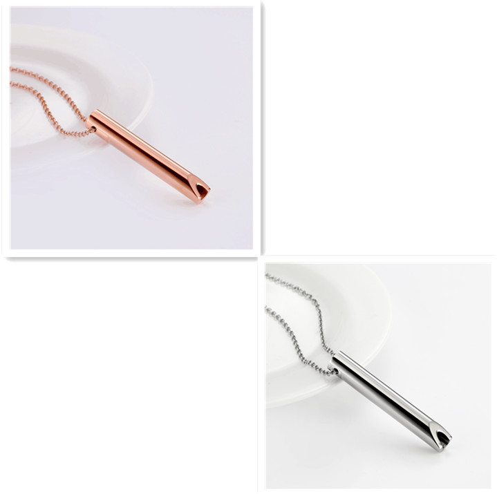 Breathing Necklace Adjustable Stainless Steel Decompression Jewelry