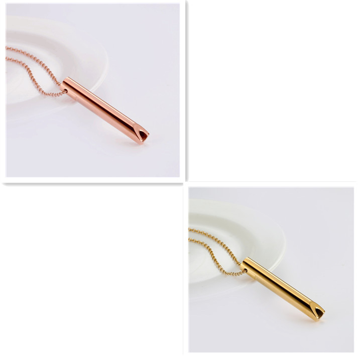 Breathing Necklace Adjustable Stainless Steel Decompression Jewelry