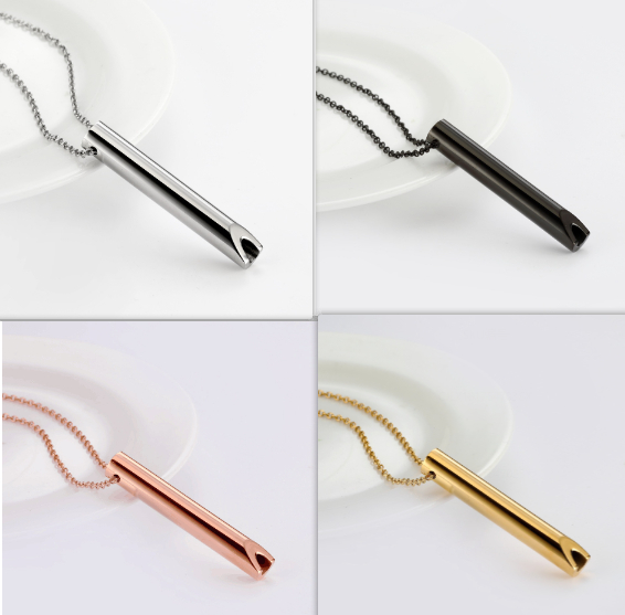Breathing Necklace Adjustable Stainless Steel Decompression Jewelry