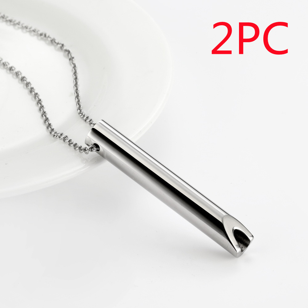 Breathing Necklace Adjustable Stainless Steel Decompression Jewelry
