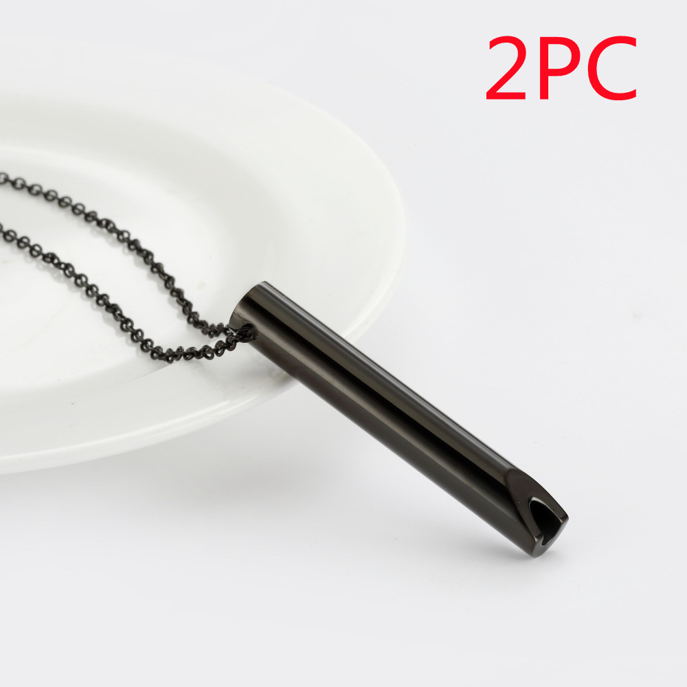 Breathing Necklace Adjustable Stainless Steel Decompression Jewelry