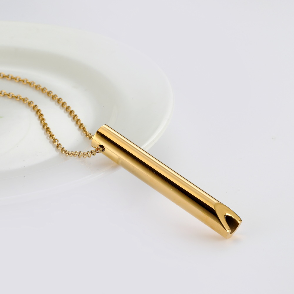 Breathing Necklace Adjustable Stainless Steel Decompression Jewelry
