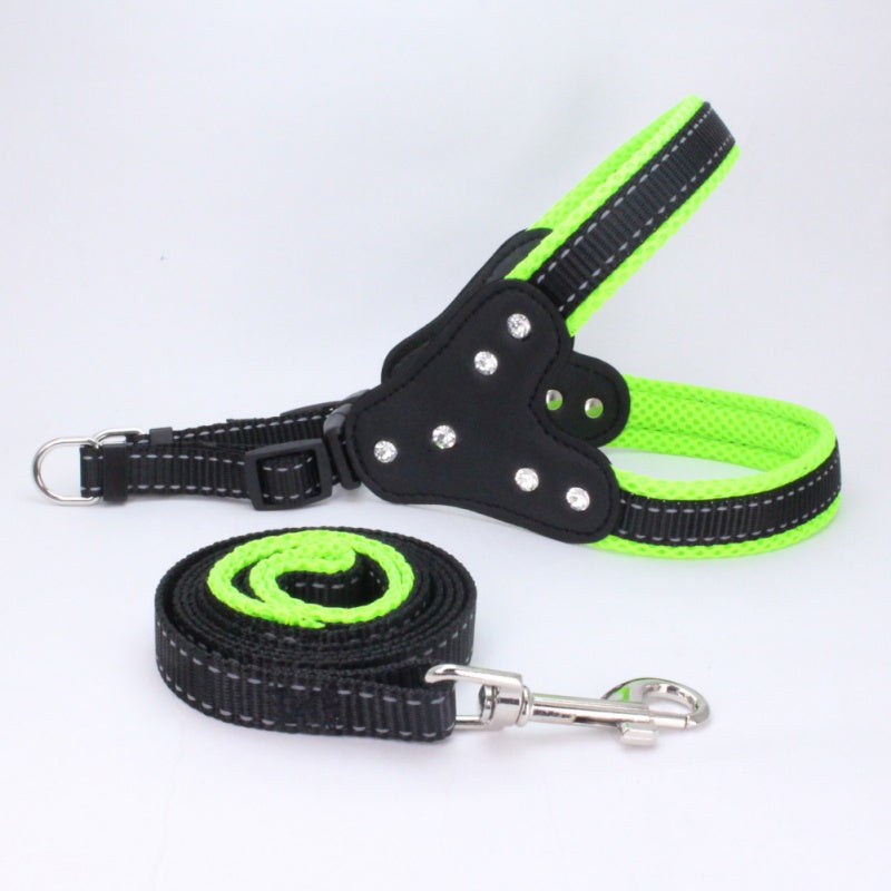 Dog Triangle Harness with Teddy Leash and Strap