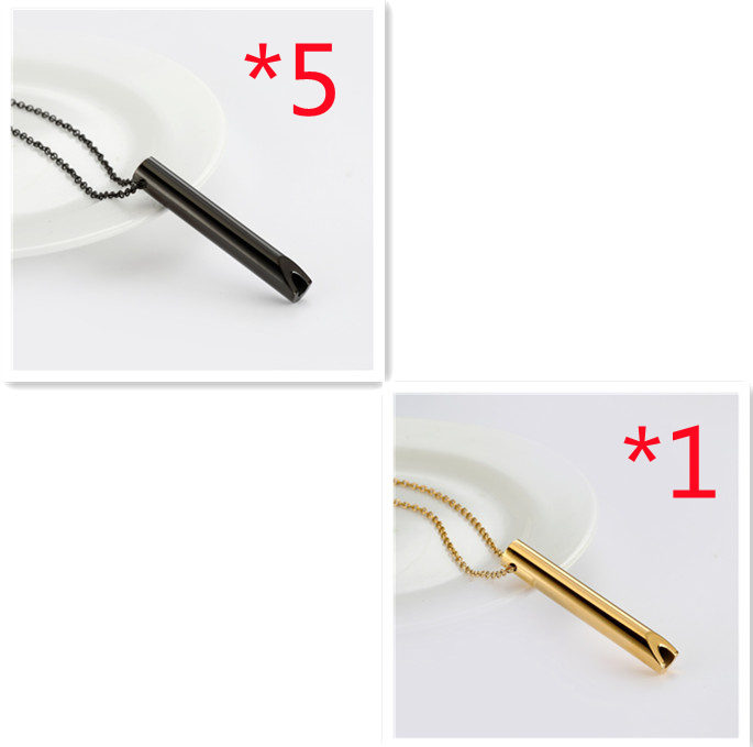 Breathing Necklace Adjustable Stainless Steel Decompression Jewelry