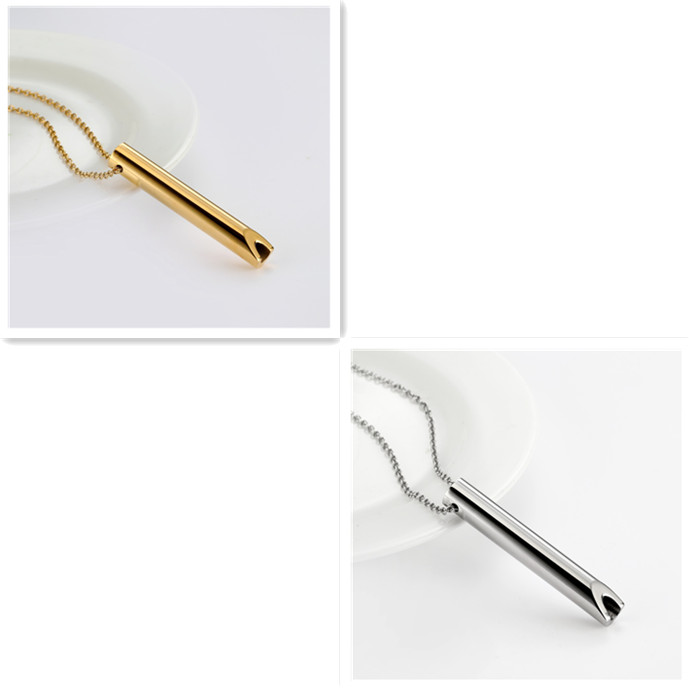 Breathing Necklace Adjustable Stainless Steel Decompression Jewelry