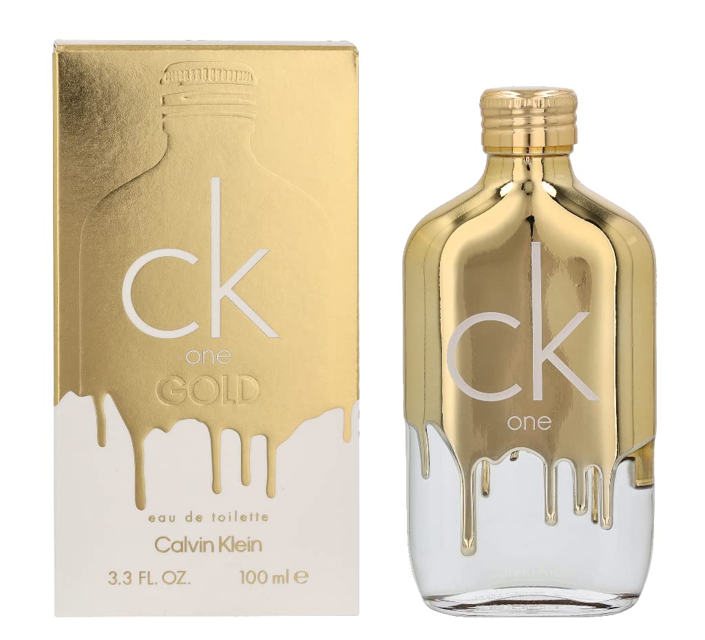 Calvin Klein CK One Gold Eau de Toilette – Woody Unisex Fragrance – With Notes of Bergamot Fig Neroli & Guaiac Wood – Luxury Unisex Perfumes – Long Lasting Fragrance