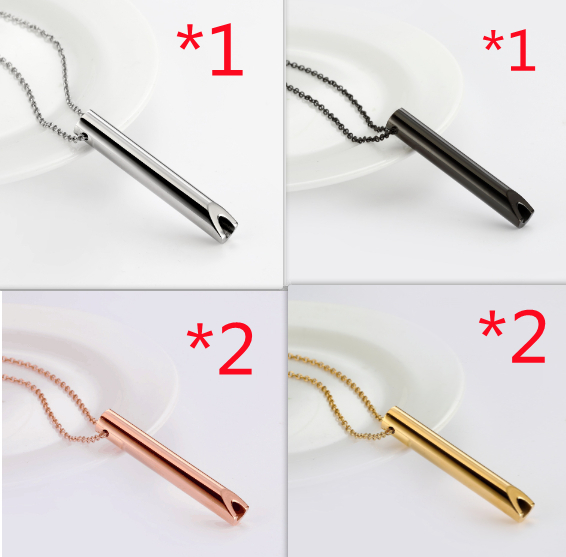 Breathing Necklace Adjustable Stainless Steel Decompression Jewelry