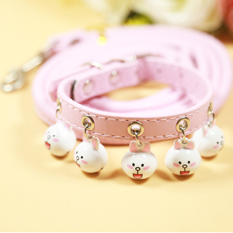 Dog and Cat Collars with Bell and Leash for Pets