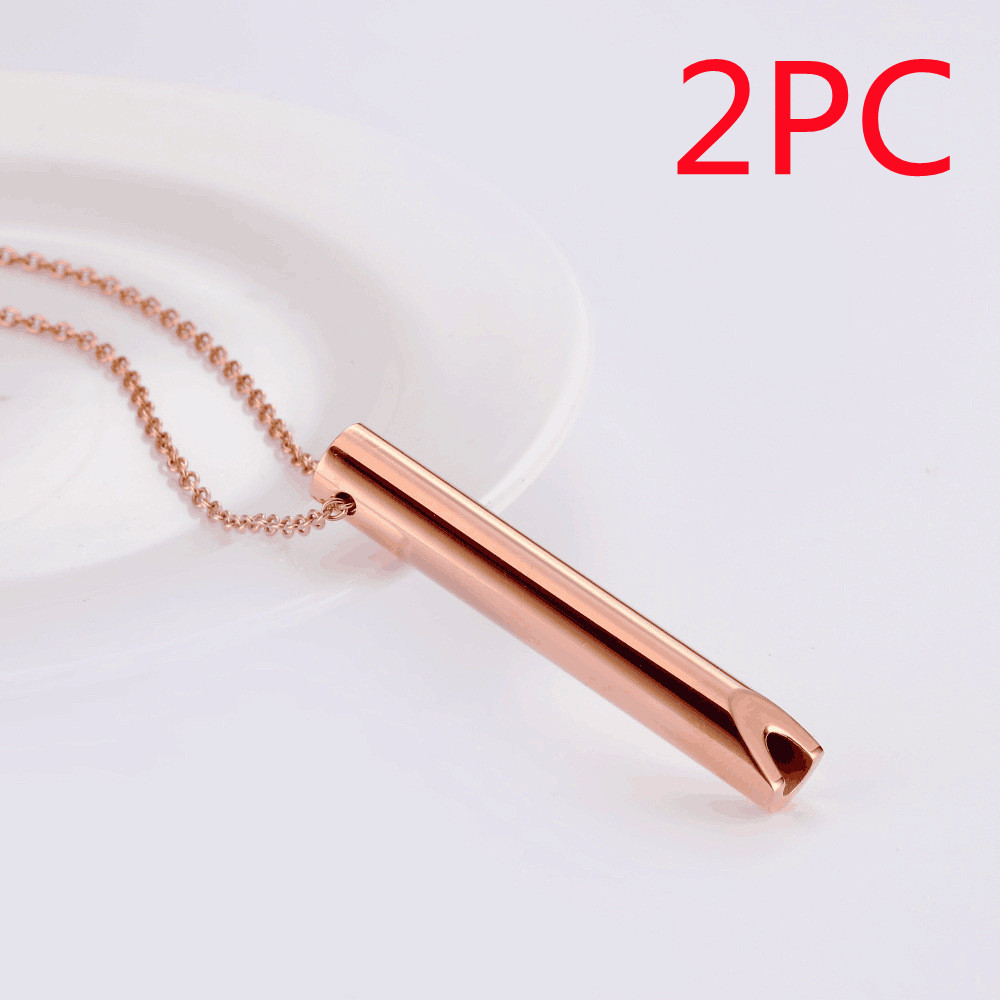 Breathing Necklace Adjustable Stainless Steel Decompression Jewelry