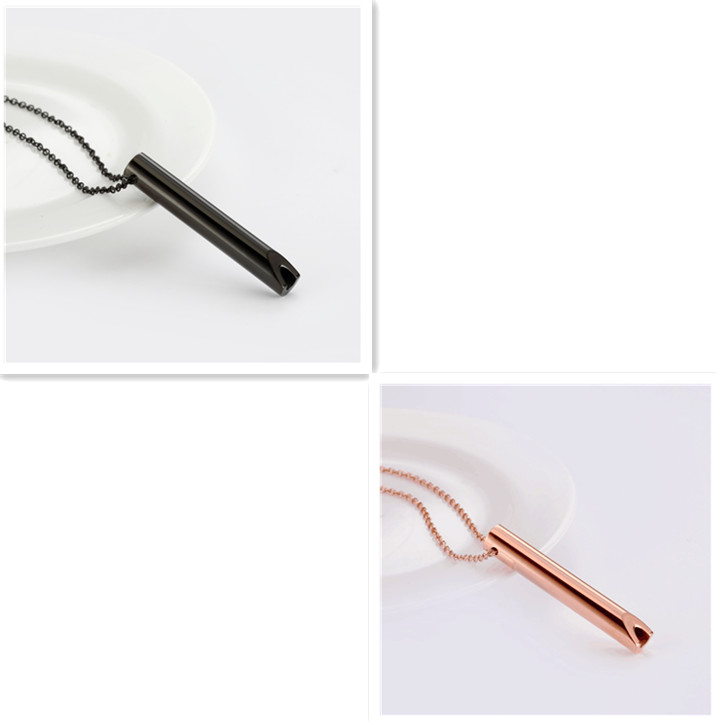 Breathing Necklace Adjustable Stainless Steel Decompression Jewelry