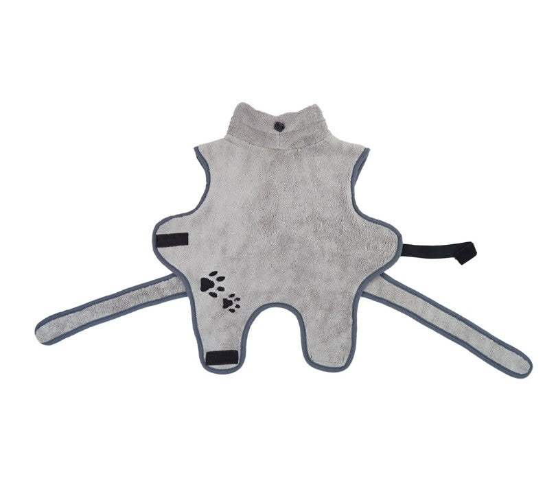 Soft Absorbent Coral Fleece Pet Bathrobe Pajamas
