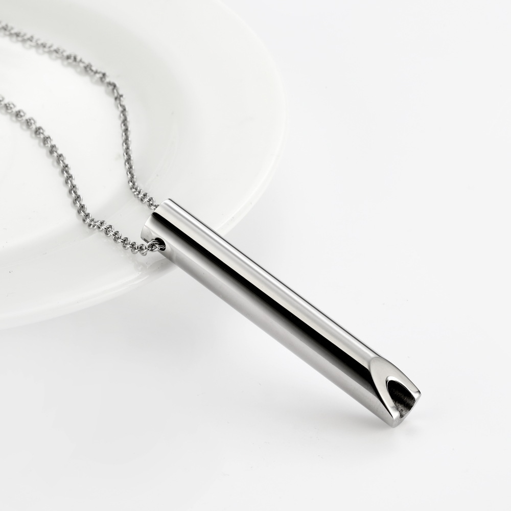 Breathing Necklace Adjustable Stainless Steel Decompression Jewelry