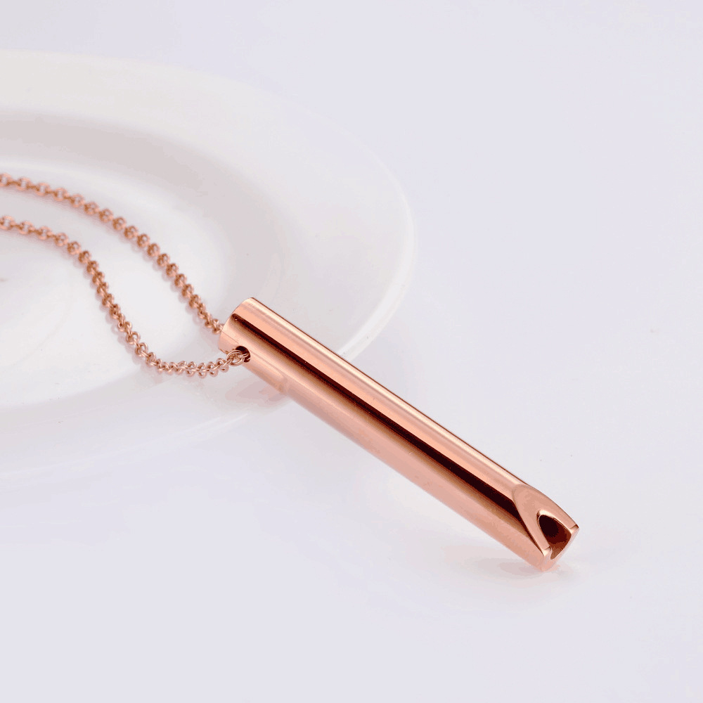 Breathing Necklace Adjustable Stainless Steel Decompression Jewelry